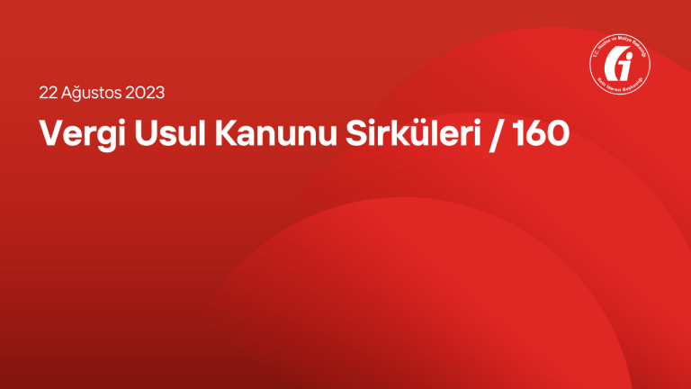 Vergi Usul Kanunu Sirküleri / 160