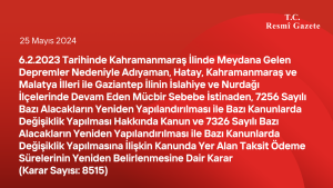 Cumhurbaşkanı karar sayısı 8515