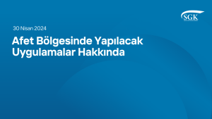 Afet Bölgesinde Yapılacak Uygulamalar Hakkında