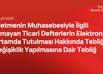 İşletmenin Muhasebesiyle İlgili Olmayan Ticari Defterlerin Elektronik Ortamda Tutulması Hakkında Tebliğde Değişiklik Yapılmasına Dair Tebliğ