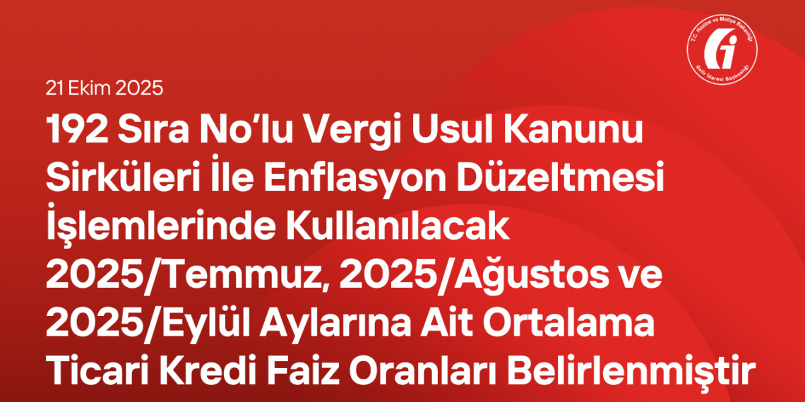 VUK sirküler 192 Enflasyon Düzeltmesi Uygulaması