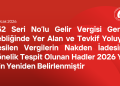 252 Seri No’lu Gelir Vergisi Genel Tebliğinde Yer Alan ve Tevkif Yoluyla Kesilen Vergilerin Nakden İadesine Yönelik Tespit Olunan Hadler 2026 Yılı İçin Yeniden Belirlenmiştir