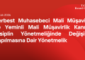 Serbest Muhasebeci Mali Müşavirlik ve Yeminli Mali Müşavirlik Kanunu Disiplin Yönetmeliğinde Değişiklik Yapılmasına Dair Yönetmelik