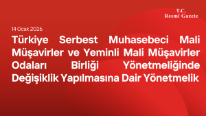 Türkiye SMMM ve YMM Odaları Birliği Yönetmeliğinde Değişiklik Yapılmasına Dair Yönetmelik