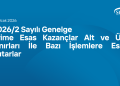 2026/2 Sayılı Genelge - Prime Esas Kazançlar Alt ve Üst Sınırları İle Bazı İşlemlere Esas Tutarlar