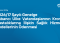 2026/17 Sayılı Genelge - Yabancı Ülke Vatandaşlarının Kronik Hastalıklarına İlişkin Sağlık Hizmeti Bedellerinin Ödenmesi